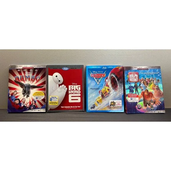 Disney Blu Ray DVD Lot 28 Kids Movies Cars 3 Sonic Goosebumps Big Hero Toy Story - Picture 3 of 9